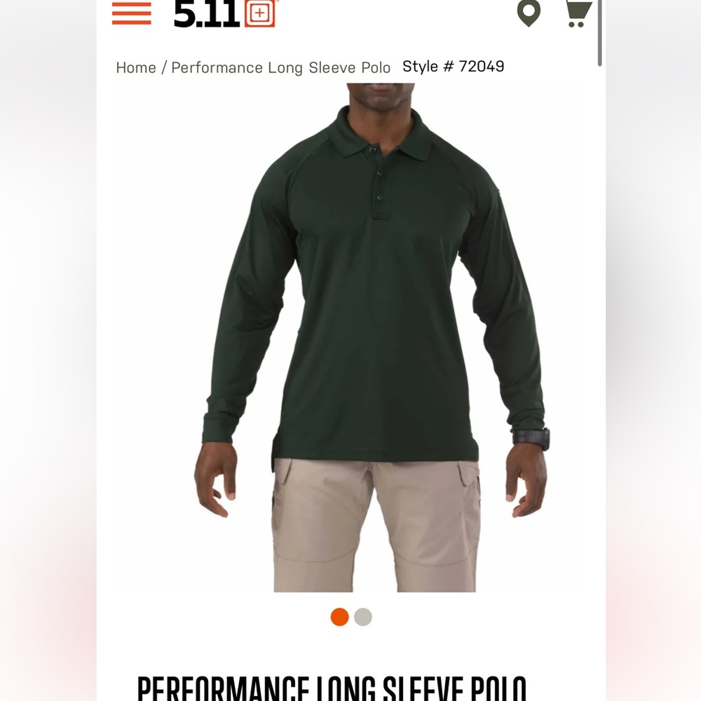 5.11 tactical nwt. XL long sleeve polo dark green
